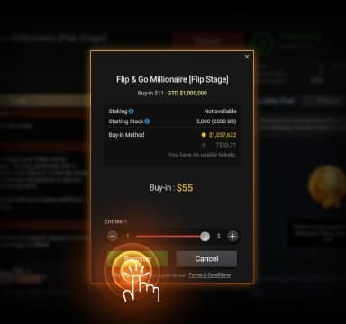 Этап Flip турнира Flip & Go Millionaire